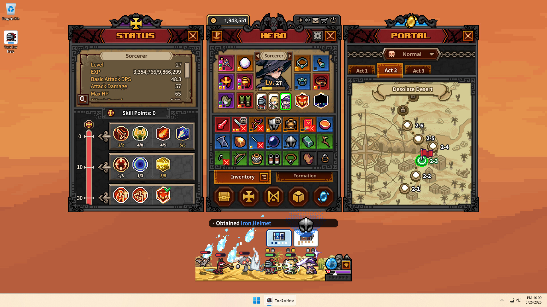 TBH: Task Bar Hero — screenshot 2