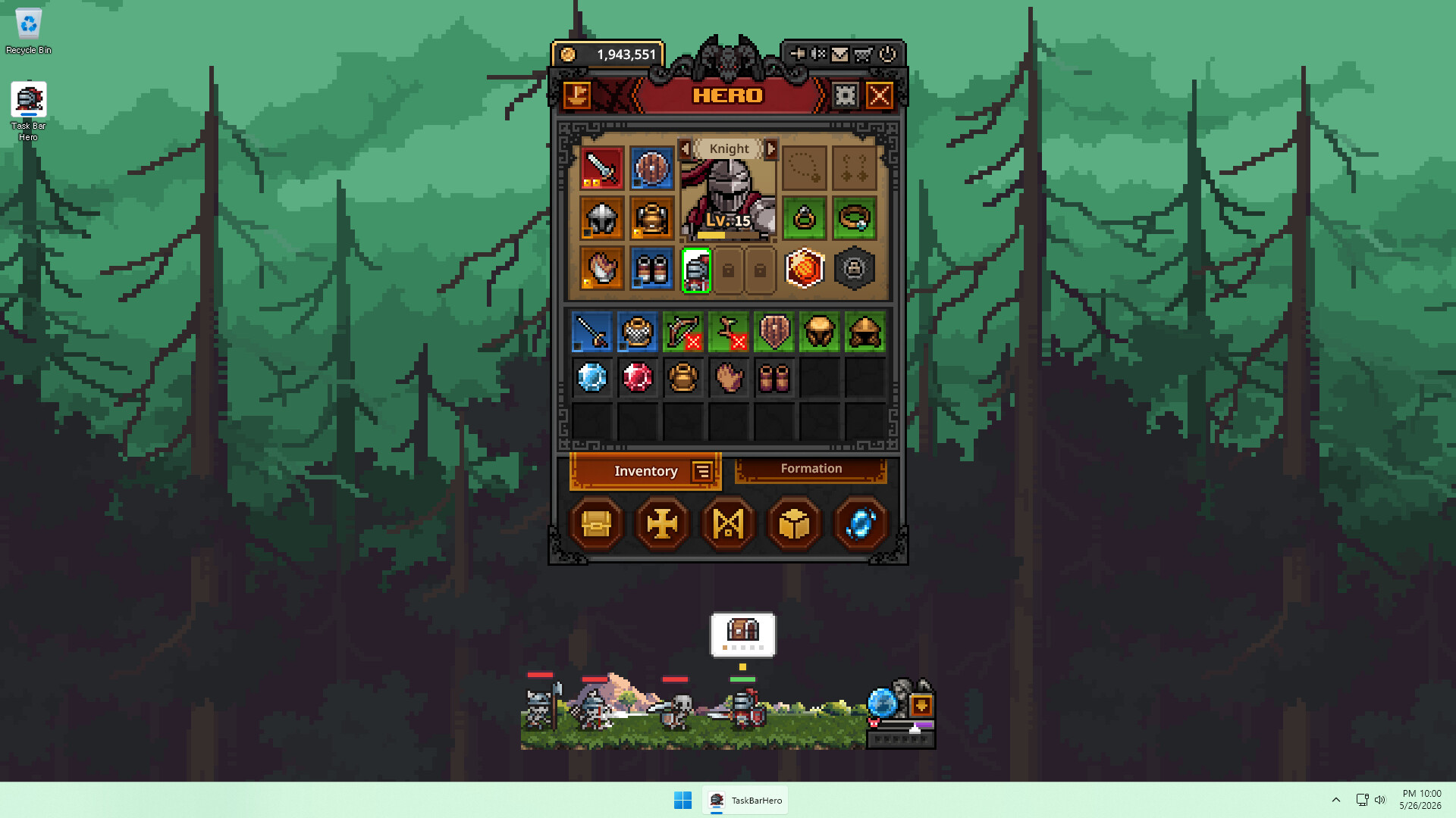 TBH: Task Bar Hero — screenshot 1